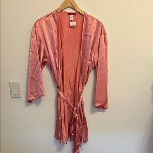 La SENZA Pink Satin Robe